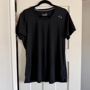 Under Armour Heat Gear Fitted Women's Classic Black Tee XL